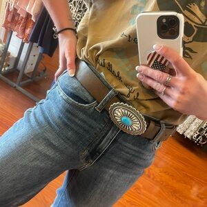 Ariat Dark Brown Leather Belt